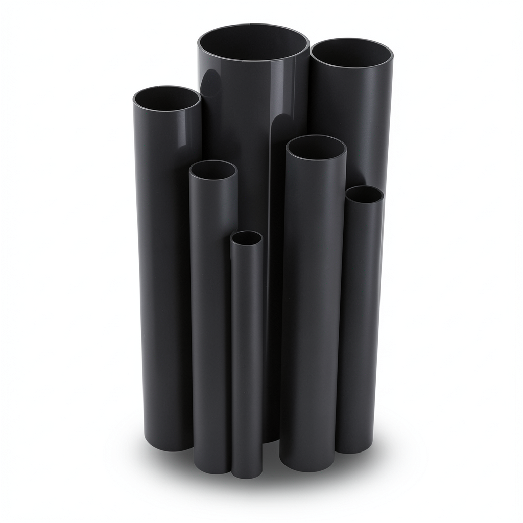 مواسير UPVC ضغط 2.5 بار قطر خارجي 400 مم سمك 3.2 مم لون اسود