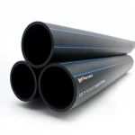 مواسير HDPE نيبروبلاست PE 100 ضغط 16 بار قطر خارجي 630 مم سمك 57.2 مم لون اسود