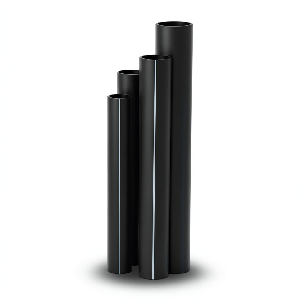 أنابيب HDPE SDR 17.6 قطر خارجي 200 مم سمك 11.4 مم لون أسود