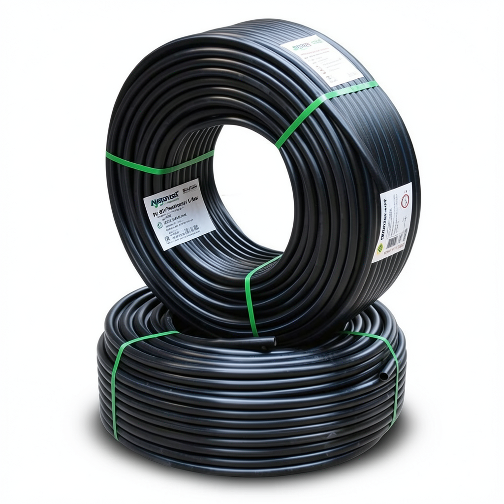 أنابيب HDPE نيبروبلاست PE 80 ضغط 16 بار قطر خارجي 40 مم سمك 4.5 مم أسود | نيبروبلاست