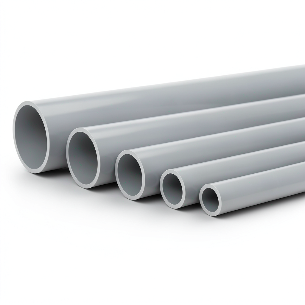 UPVC Pipes Nominal Pressure 6 Bar Outside Diameter 280 mm Thickness 8.2 mm Gray