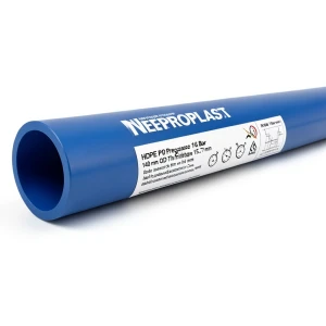 HDPE Pipes PE 80 Pressure 16 Bar 140 mm OD Thickness 15.7 mm Blue | NEPROPLAST