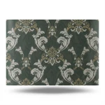 Italian Wallpaper Classic Design 10 m x 1.06 m Dark Green, Model 81851