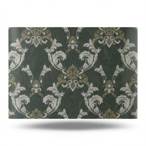 Italian Wallpaper Classic Design 10 m x 1.06 m Dark Green, Model 81851