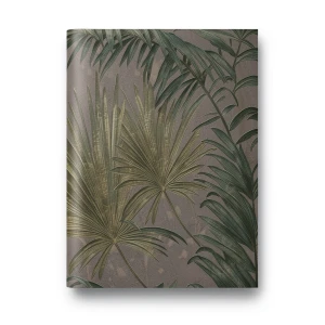 Italian Wallpaper Leaf-Patterned Design 10mx0.70m Dark Beige
