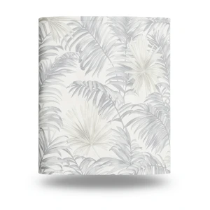 Italian Wallpaper Leaf-Patterned Design Pale Gray, Size 10mx0.70m, Model rc16095