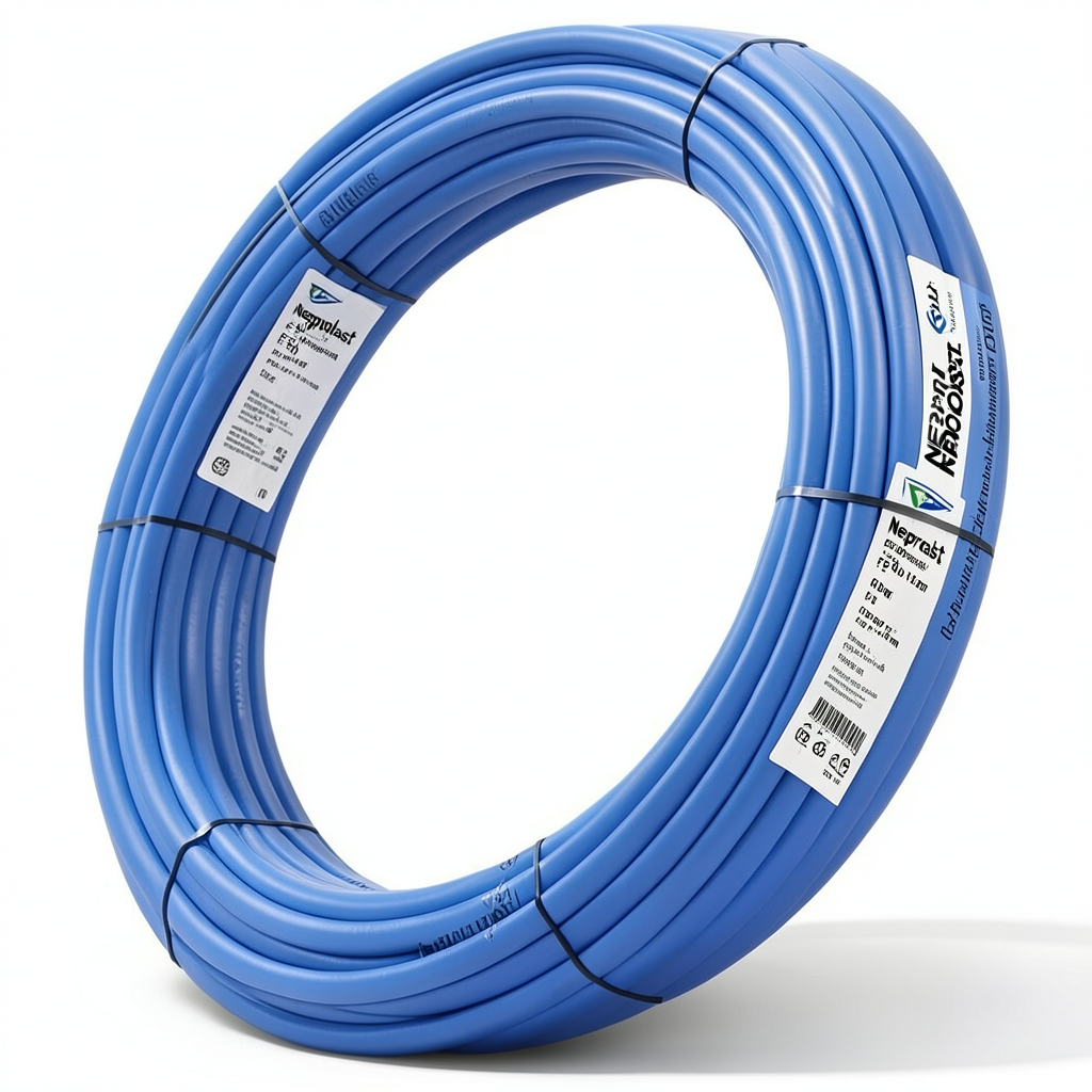 أنابيب HDPE نيبروبلاست PE 80 ضغط 16 بار قطر خارجي 40 مم سمك 4.5 مم لون أزرق | نيبروبلاست