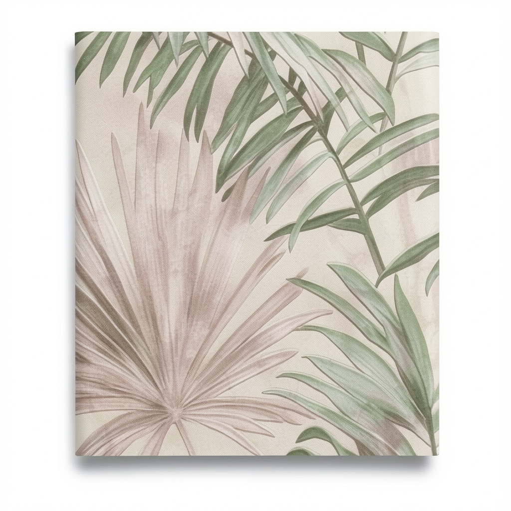 Italian Wallpaper Leaf-Patterned Design Beige, Size 10mx0.70m, Model rc16098