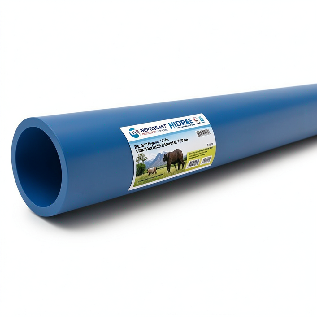 أنابيب HDPE نيبروبلاست PE 80 ضغط 16 بار قطر خارجي 160 مم سمك 17.9 مم أزرق | نيبروبلاست