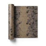 Italian Wall Covering Floral 10m x 1.06m Brown Color, Model 81566