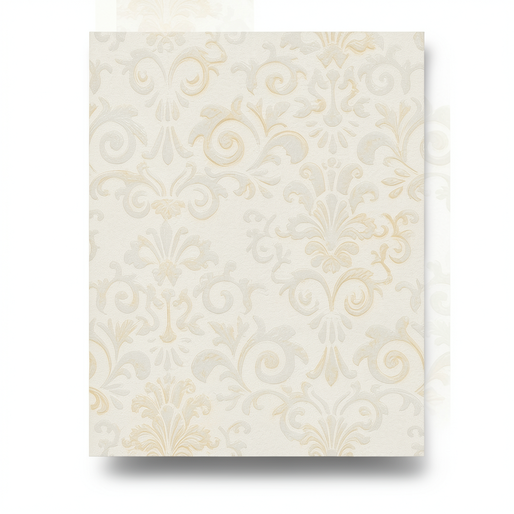 Italian Wallpaper Classic Design 10m x 1.06m Light Beige