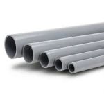 أنابيب UPVC ضغط اسمي 10 بار قطر خارجي 90 مم سمك 4.3 مم لون رمادي