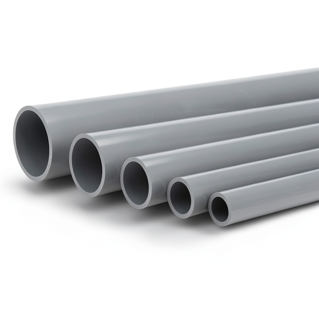 UPVC Pipes Nominal Pressure 10 Bar Outside Diameter 140 mm Thickness 6.7 mm Gray