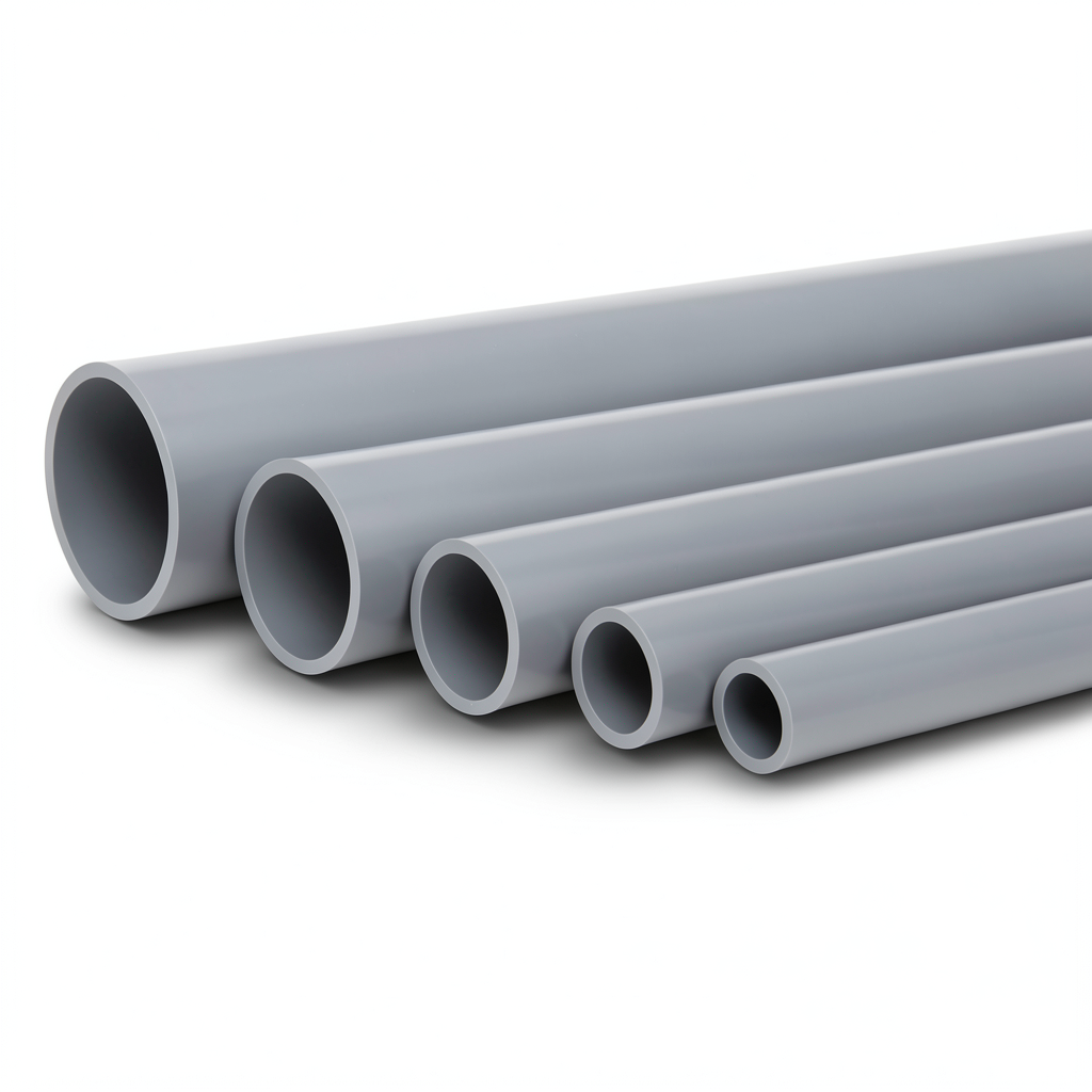 UPVC Pipes Nominal Pressure 6 Bar Outside Diameter 225 mm Thickness 6.6 mm Gray