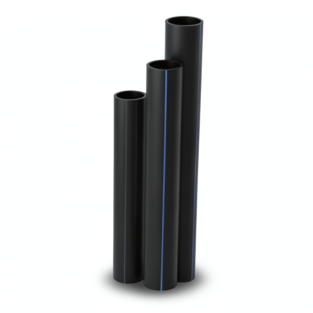 أنابيب HDPE SDR 17.6 قطر خارجي 315 مم سمك 17.9 مم لون أسود
