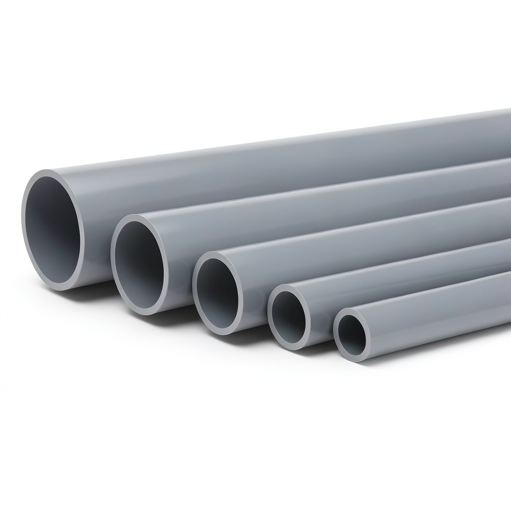 UPVC Pipes Nominal Pressure 6 Bar Outside Diameter 250 mm Thickness 7.3 mm Gray