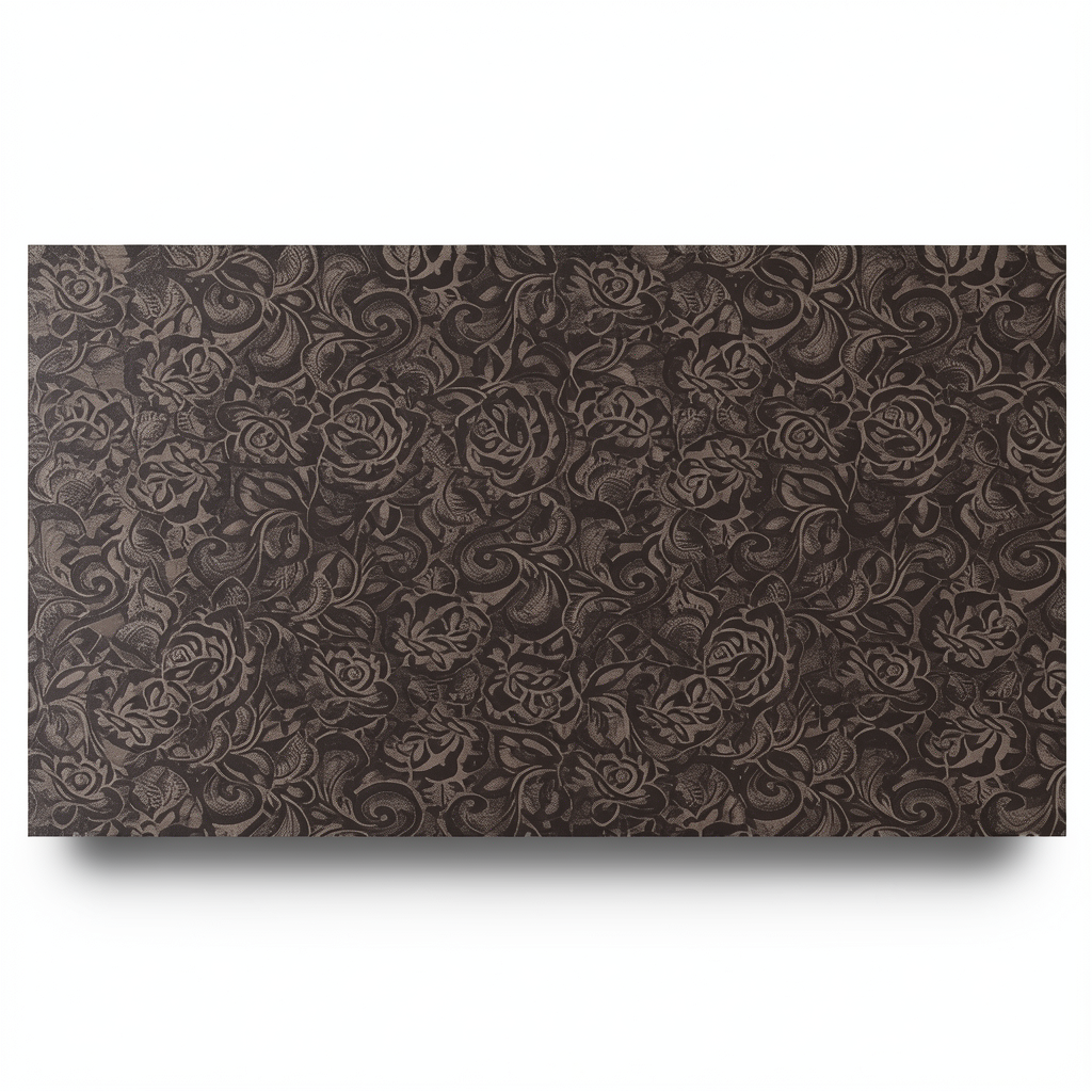 Italian Wallpaper Patterned Design 10 m x 0.70 m Dark Brown
