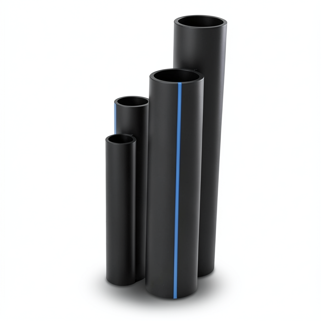 أنابيب HDPE نسبة الأبعاد القياسية 17.6 قطر خارجي 710 مم سمك 40.2 مم أسود