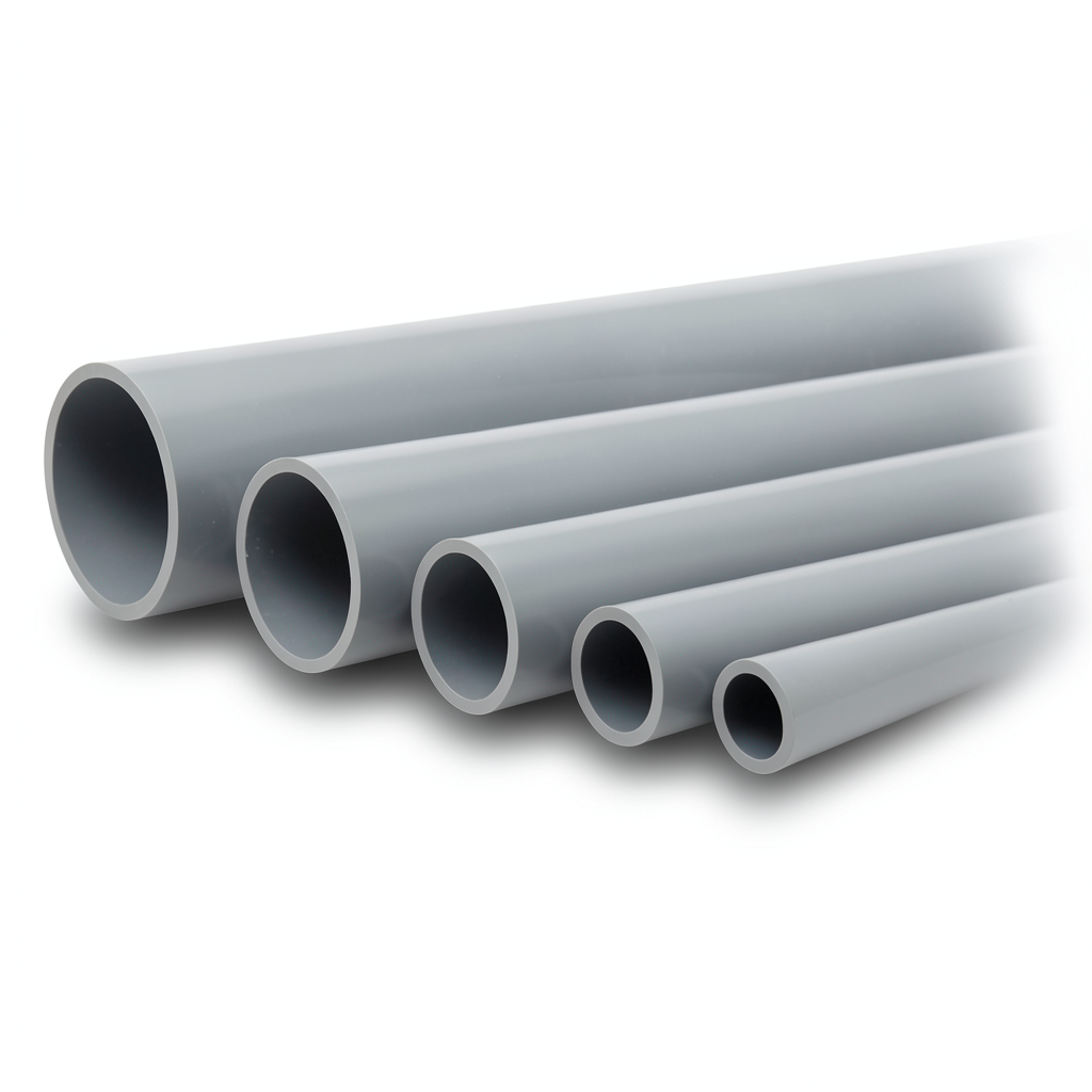 UPVC Pipes Nominal Pressure 10 Bar Outside Diameter 125 mm Thickness 6 mm Gray