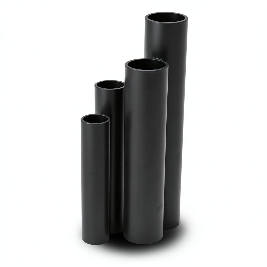 مواسير HDPE SDR 13.6 قطر خارجي 400 مم سمك 29.4 مم أسود