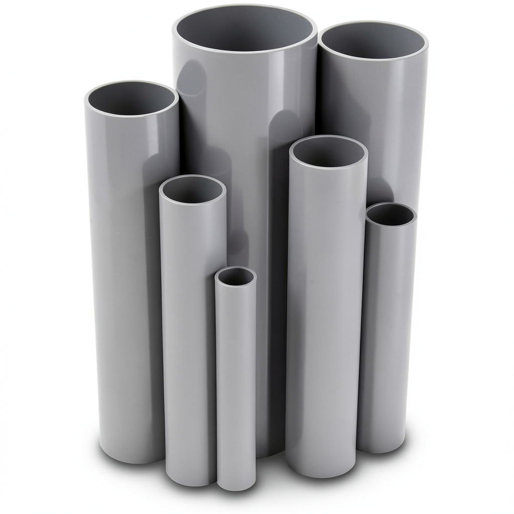 UPVC Pipes Nominal Pressure 6 Bar Outside Diameter 400 mm Thickness 11.7 mm Gray