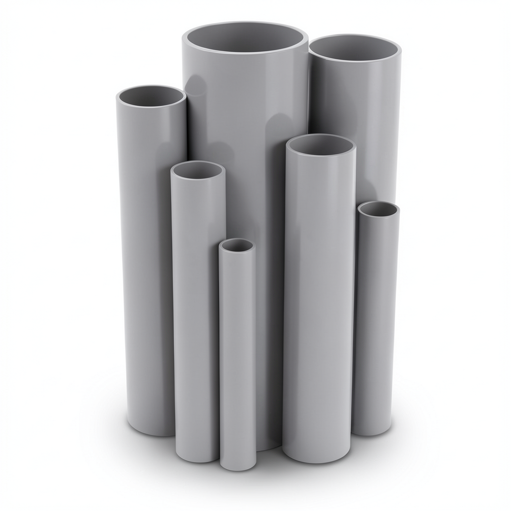 UPVC Pipes Pressure 10 Bar Outside Diameter 400 mm Thickness 19.1 mm Gray