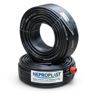 HDPE Pipes PE 80 Pressure 16 Bar Diameter 50 mm Thickness 5.6 mm Black | NEPROPLAST
