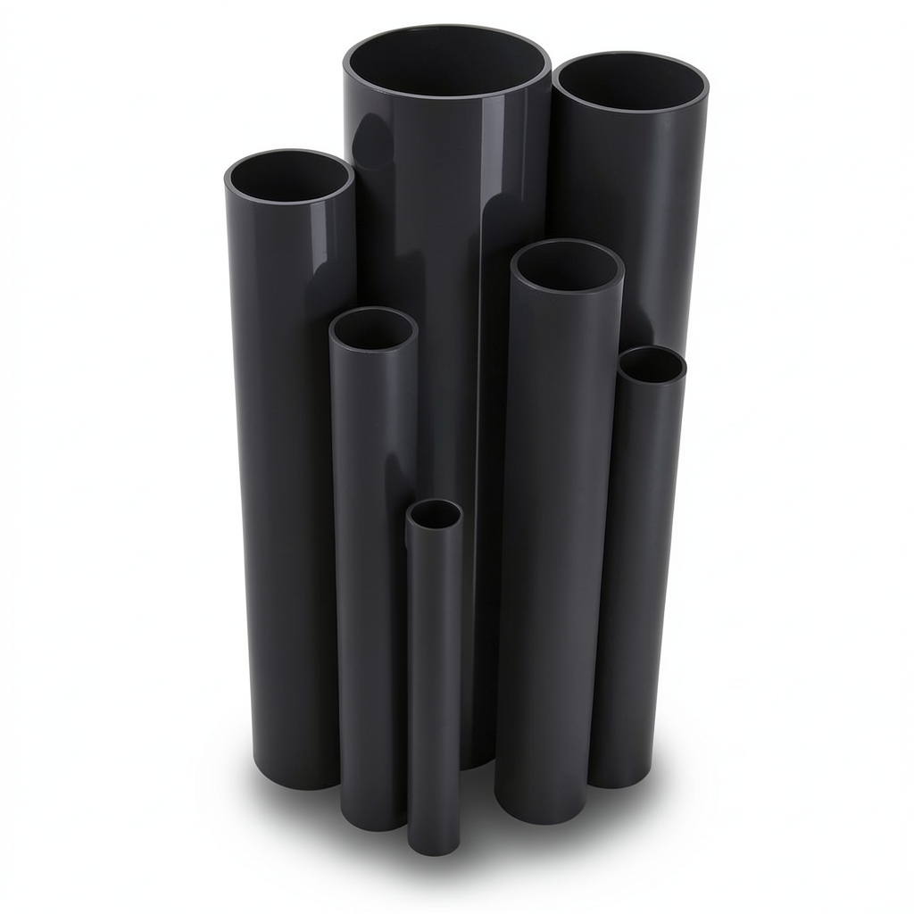 UPVC Pipes Nominal Pressure 10 Bar Outside Diameter 400 mm Thickness 19.1 mm Black