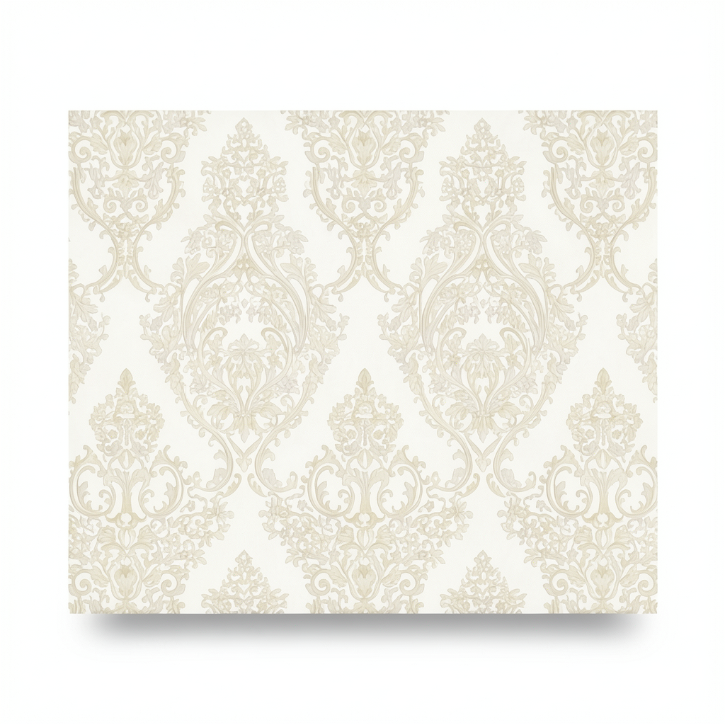 Italian Wallpaper Classic Design 10 m x 1.06 m Cream Color, Model 81907