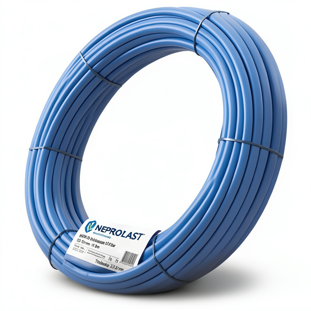 أنابيب HDPE PE 80 ضغط 16 بار قطر خارجي 50 مم سمك 5.6 مم لون أزرق | نيبروبلاست