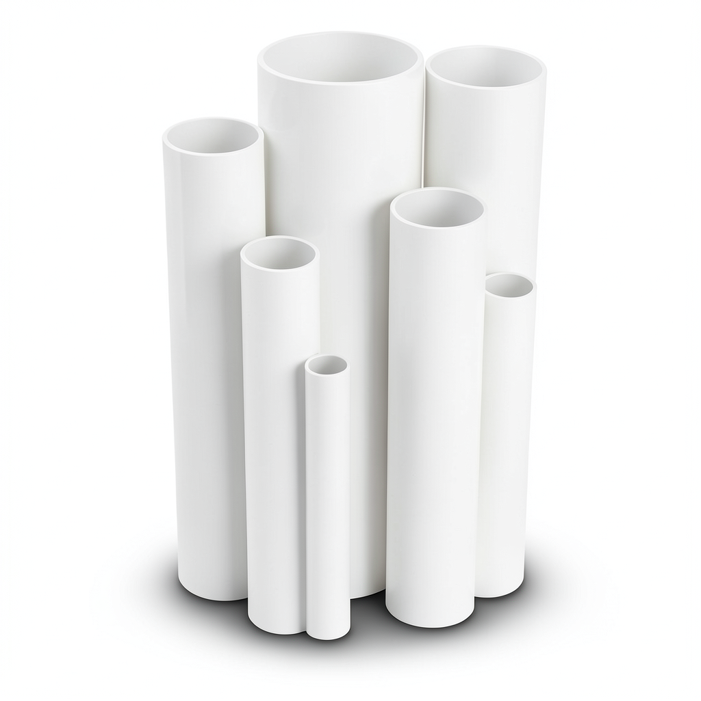 مواسير UPVC ضغط 4 بار قطر خارجي 450 مم سمك 8.9 مم لون أبيض