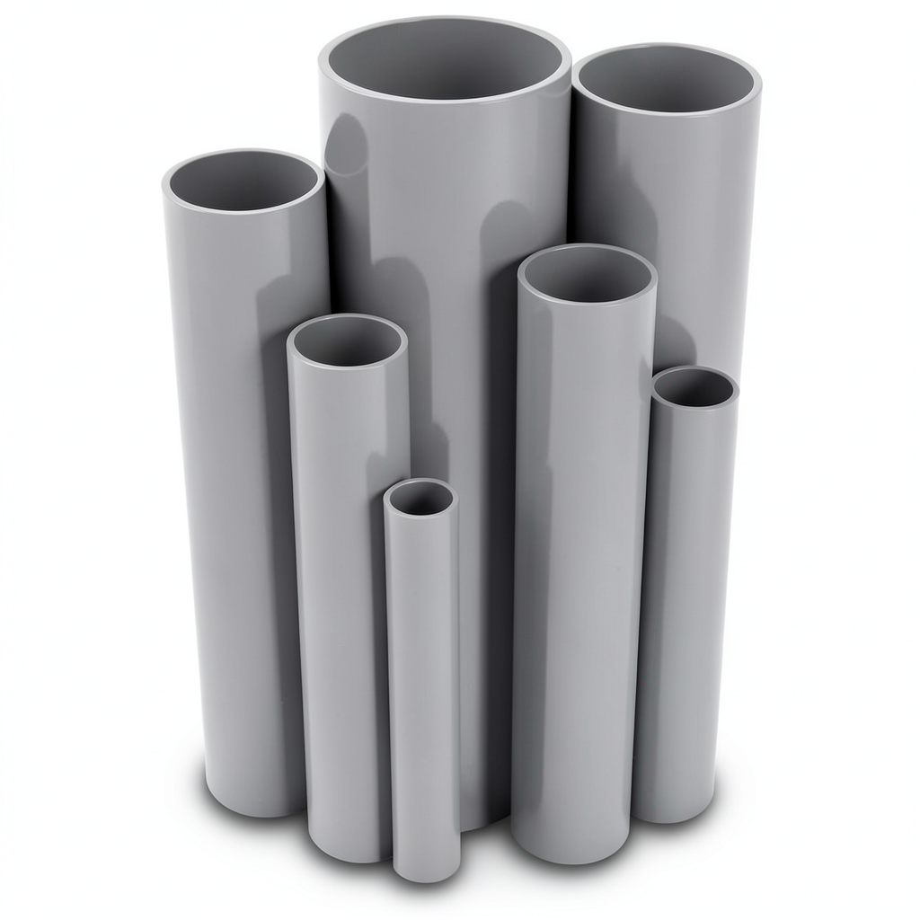 UPVC Pipes Pressure 4 Bar Outside Diameter 450 mm Thickness 8.9 mm Gray