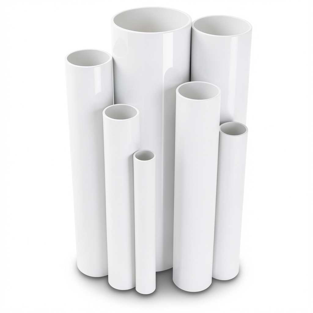 مواسير UPVC ضغط 6 بار قطر خارجي 450 مم سمك 13.2 مم لون أبيض