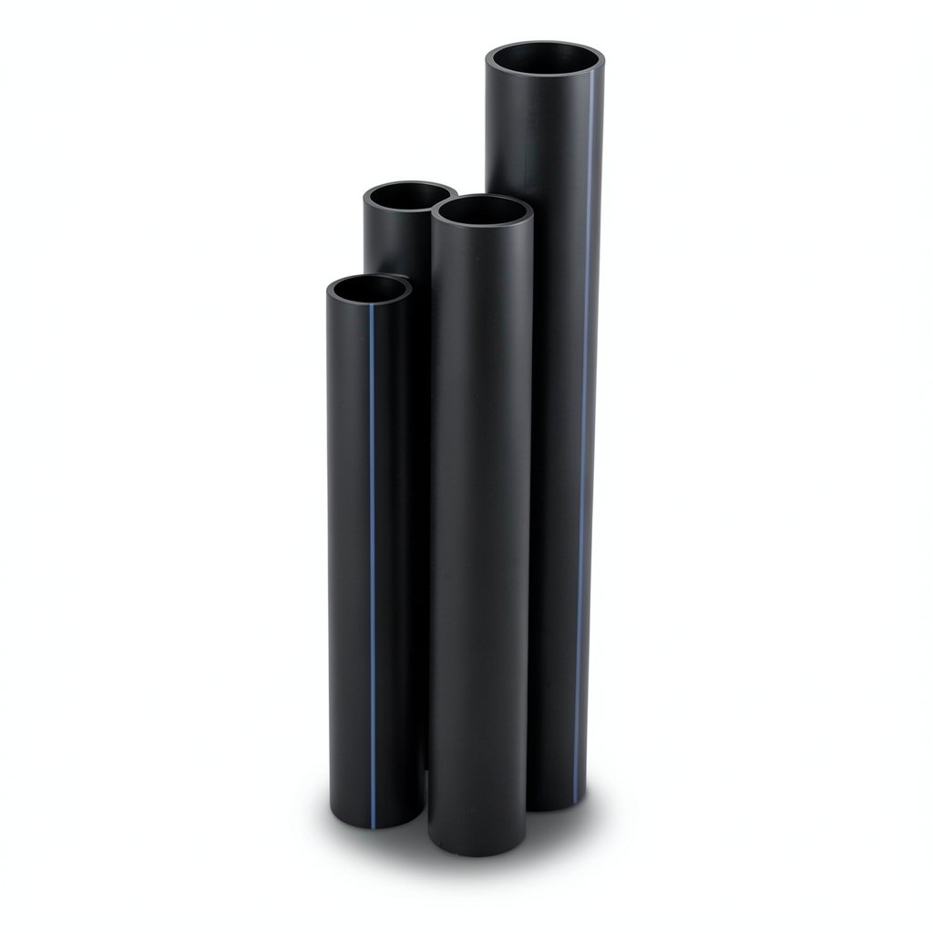 أنابيب HDPE نسبة الأبعاد القياسية 17.6 قطر خارجي 800 مم سمك 45.3 مم لون أسود