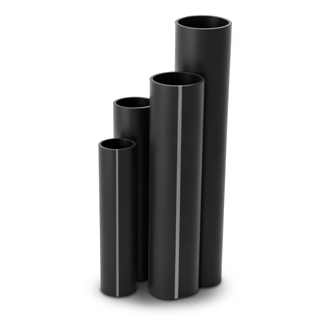 مواسير HDPE SDR 13.6 قطر خارجي 400 مم سمك 29.4 مم أسود