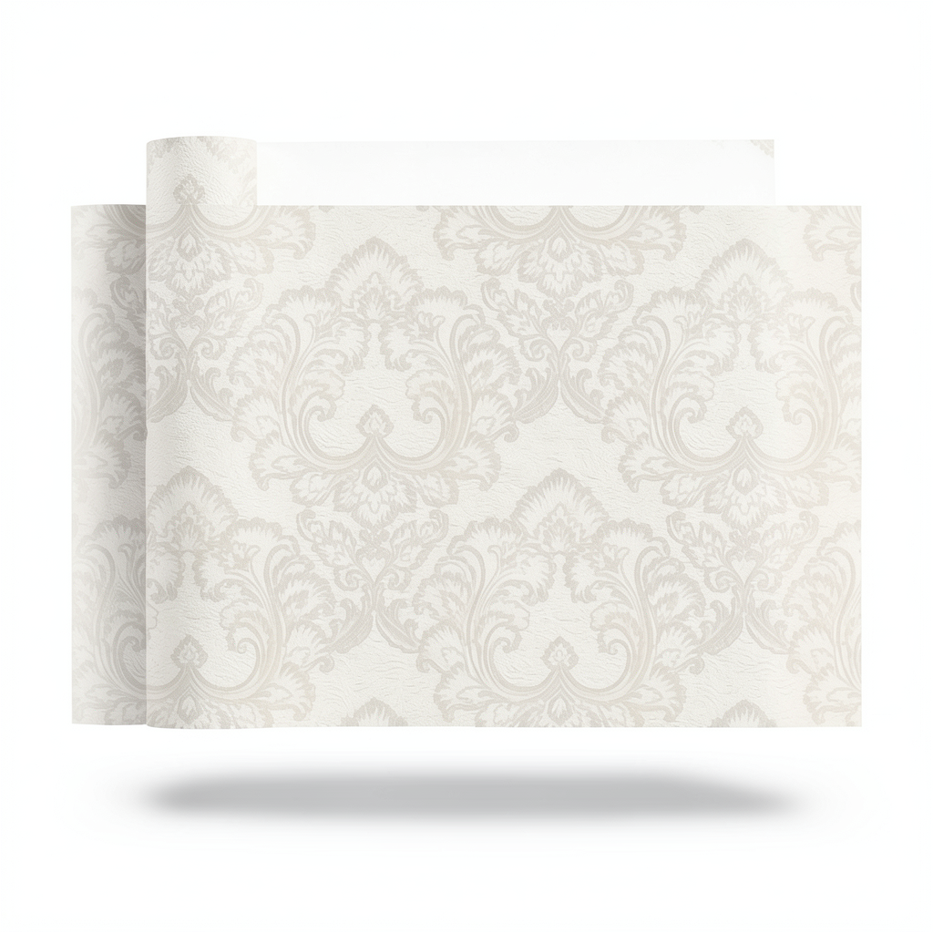 Italian Wallpaper Classic Design 10m x 1.06m Pale Beige, Model 81928