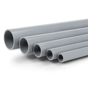 أنابيب UPVC ضغط اسمي 16 بار قطر خارجي 20 مم سمك 1.5 مم لون رمادي