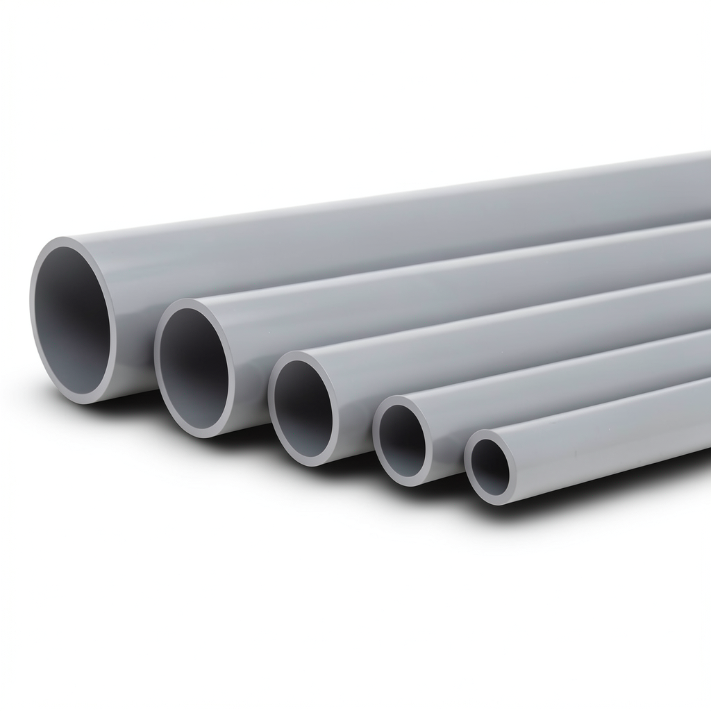 UPVC Pipes 16 Bar Pressure 50 mm Diameter 3.7 mm Thickness Gray