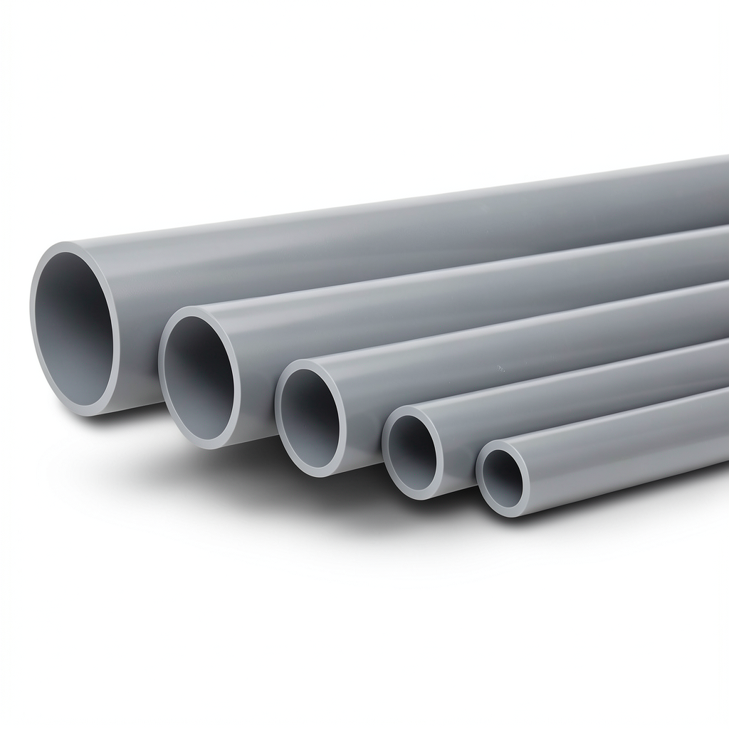 UPVC Pipes Nominal Pressure 10 Bar Outside Diameter 250 mm Thickness 11.9 mm Gray