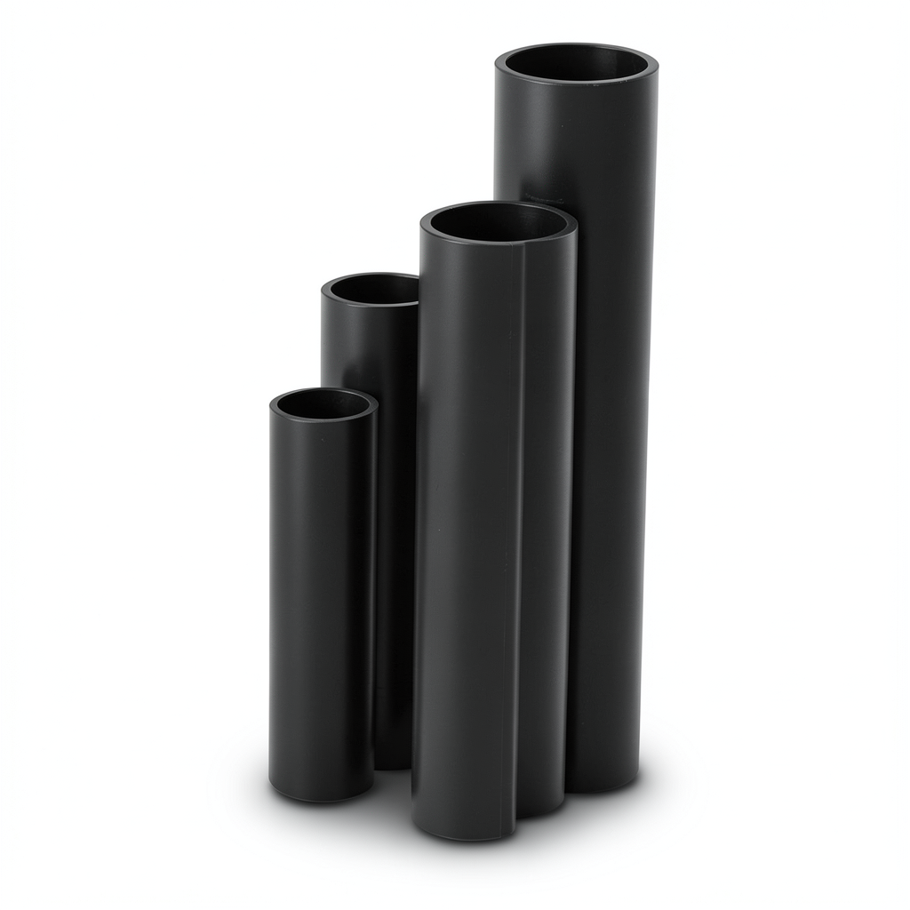 مواسير HDPE SDR 11 قطر خارجي 200 مم سمك 18.2 مم لون أسود