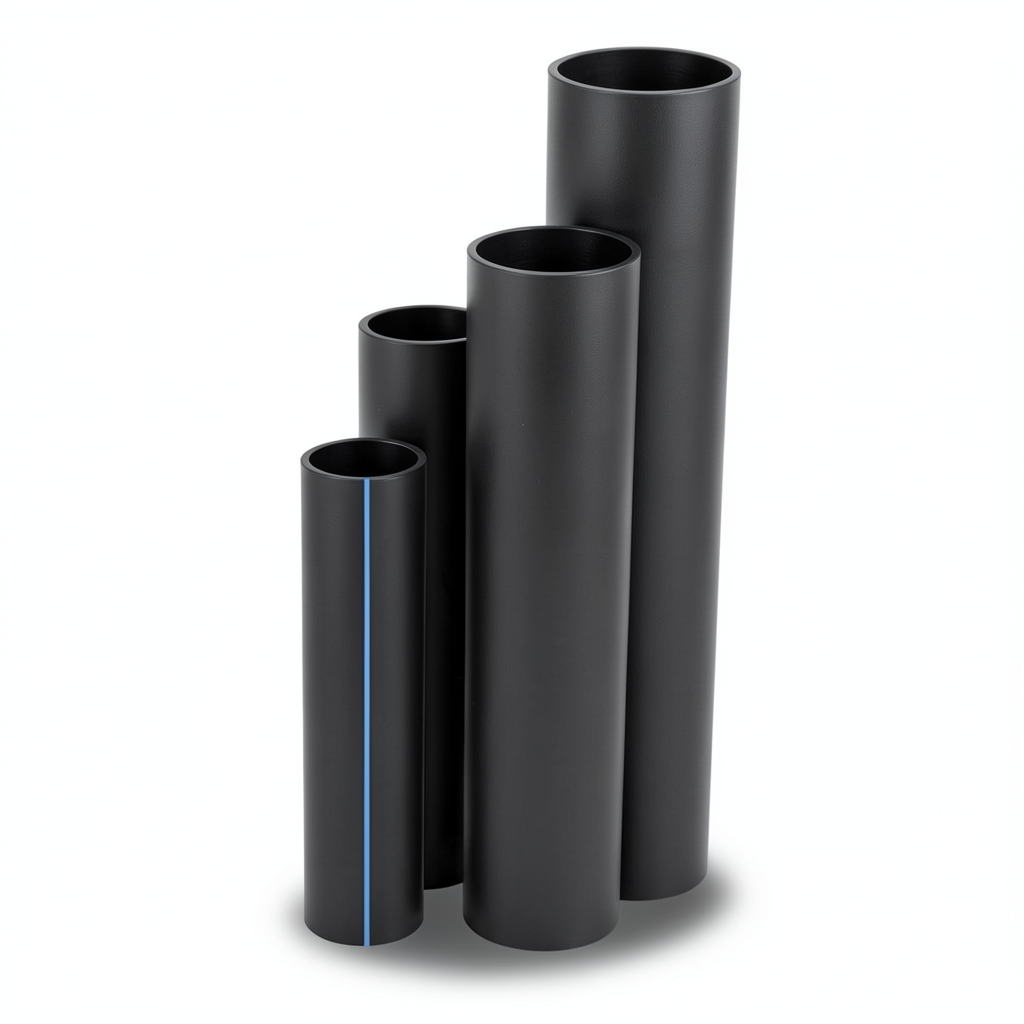 مواسير HDPE SDR 11 قطر خارجي 280 مم سمك 25.4 مم لون أسود