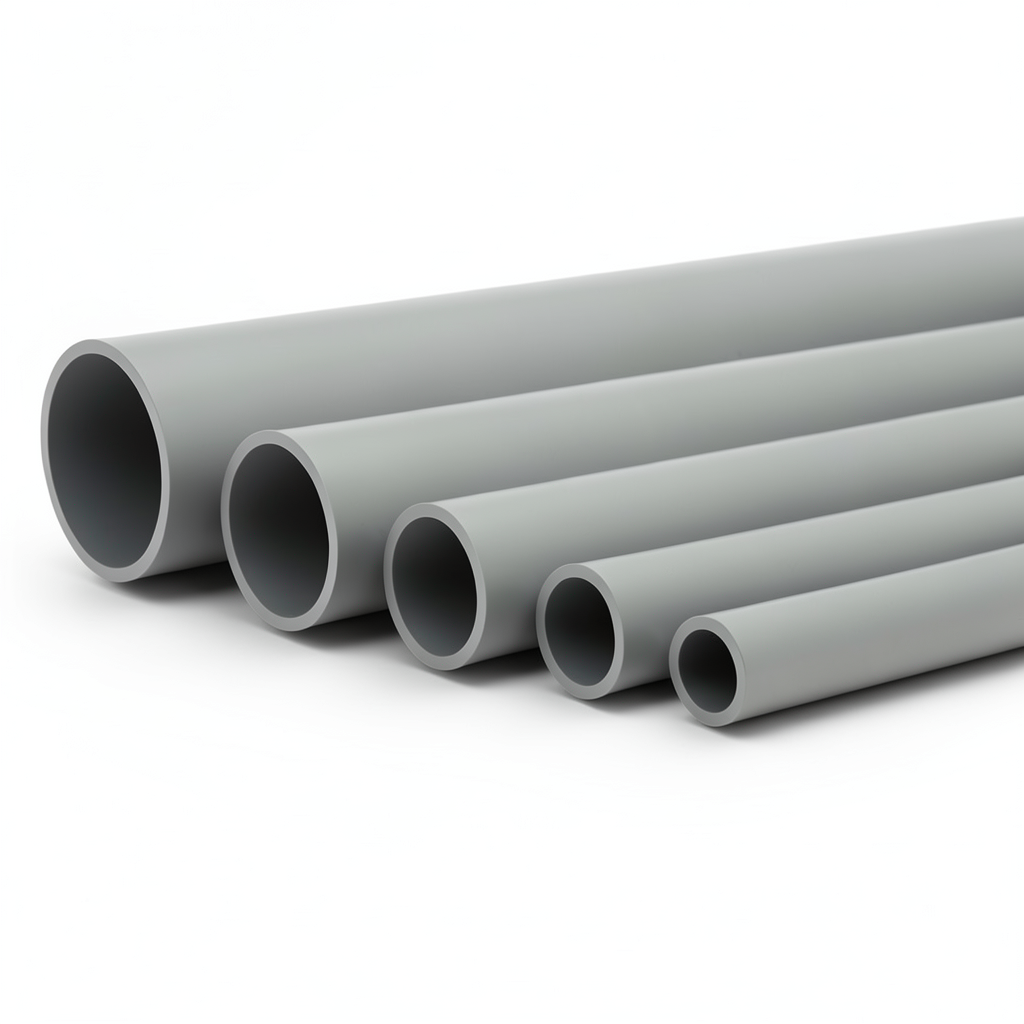 UPVC Pipes 16 Bar Pressure 50 mm Diameter 3.7 mm Thickness Gray