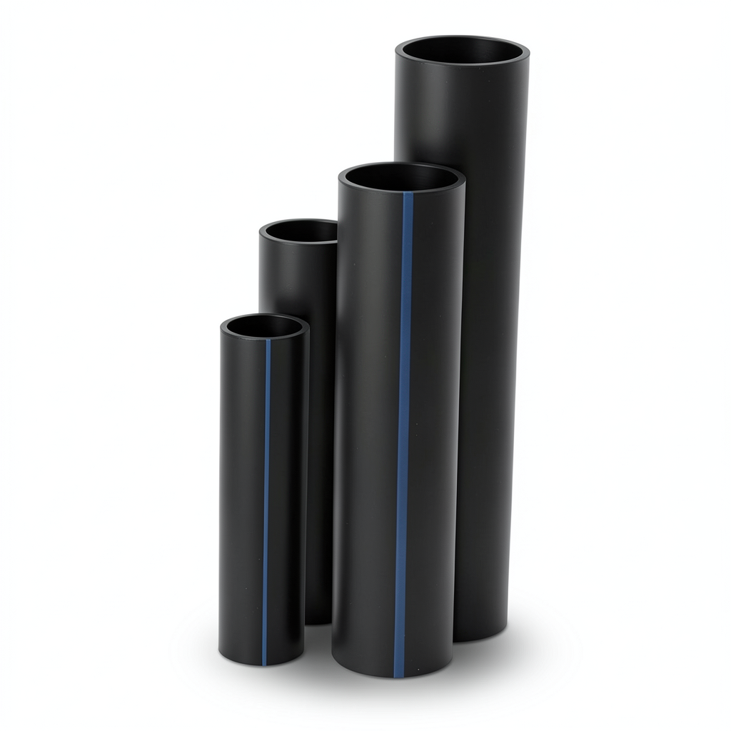 مواسير HDPE SDR 11 قطر خارجي 140 مم سمك 12.7 مم لون أسود