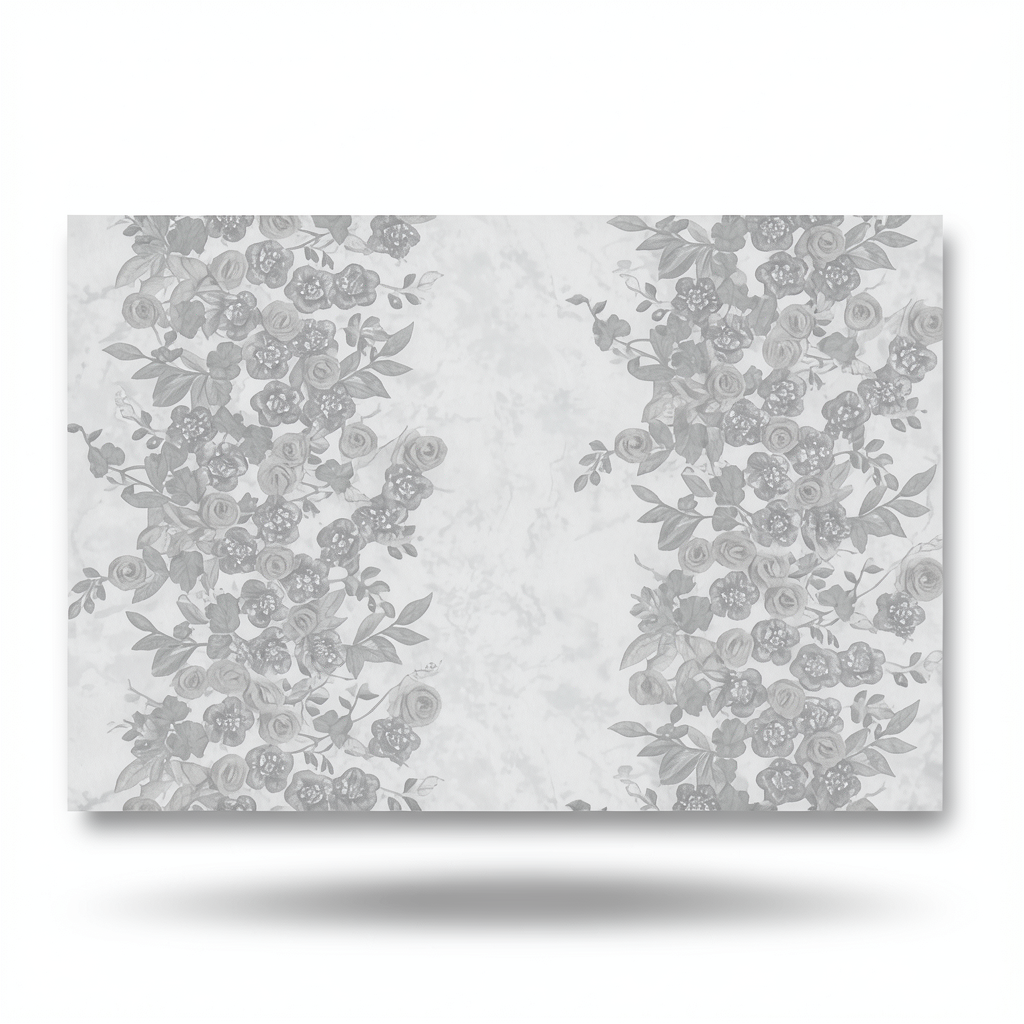 Italian Wall Decoration 10m x 1.06m Gray Color, Model 81596
