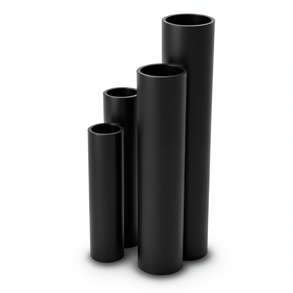 مواسير HDPE SDR 11 قطر خارجي 180 مم سمك 16.4 مم لون أسود