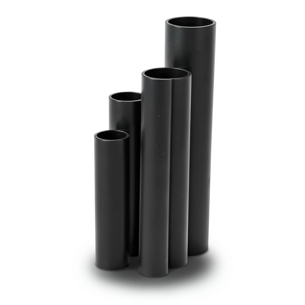 HDPE Pipes SDR 11 Outside Diameter 200 mm Thickness 18.2 mm Black