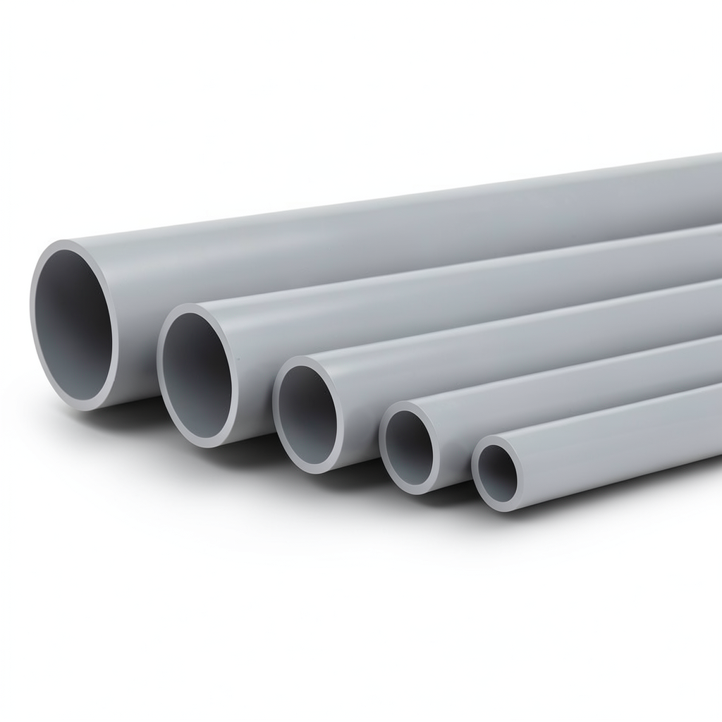 UPVC Pipes Nominal Pressure 16 Bar Outside Diameter 90 mm Thickness 6.7 mm Gray