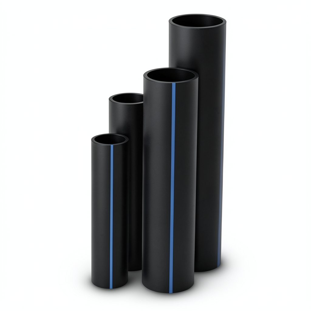 مواسير HDPE SDR 11 قطر خارجي 630 مم سمك 57.2 مم لون أسود