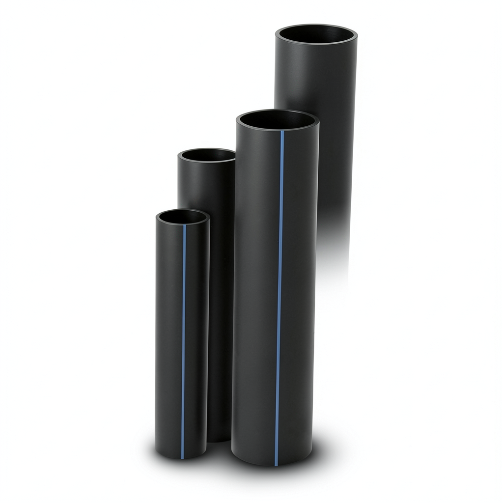 مواسير HDPE SDR 21 مقاس 40 إنش سمك 1.9 مم لون أسود