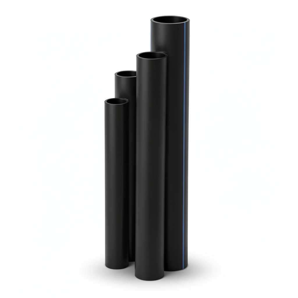 مواسير HDPE الجودة SDR 21 مقاس 63 إنش سمك 3.0 مم لون أسود
